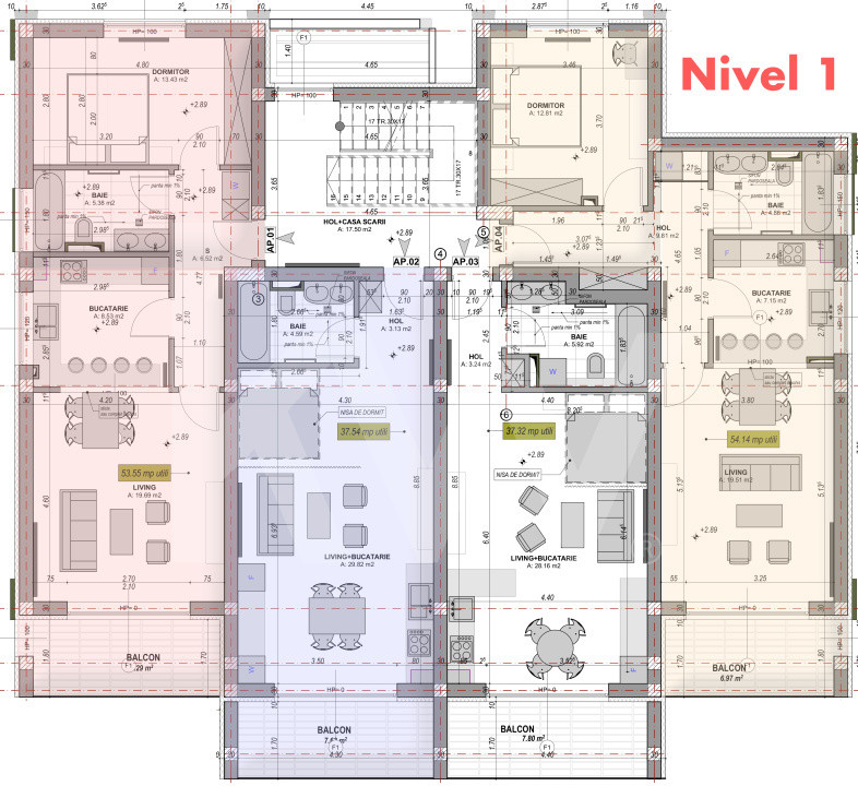 Apart. cu 2 cam. pe două nivele, cu logie. Vilă design modern în Cristian-Sibiu 