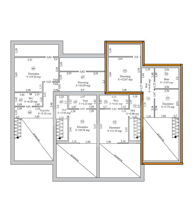Apartament cu 3 Camere et. 2 - Vila cu design modern în Cristian-Sibiu