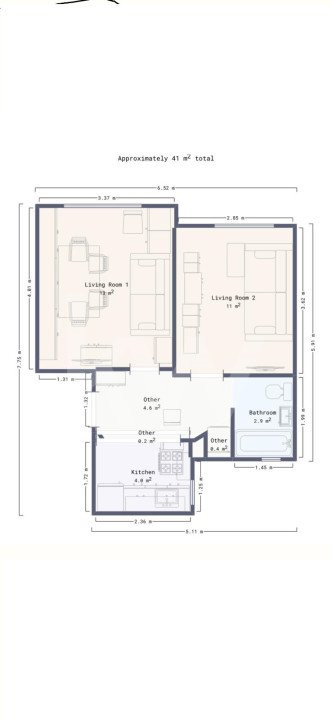 Str. Dariu Pop 15, Apartament 2 camere langa PENNY Market!
