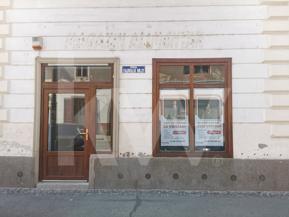 Spațiu comercial 85mp, stradal, ideal alimentatie publica, Centrul istoric-Sibiu
