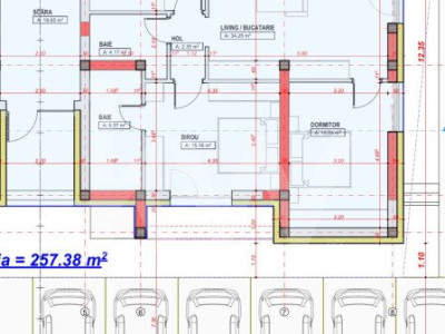 Apartament spațios cu 4 camere - 2 băi - grădină 70mp