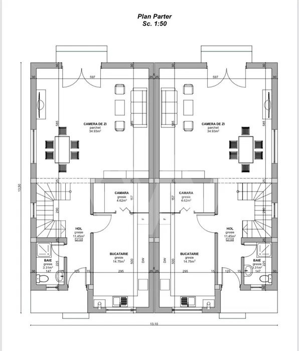 Duplex cu 4 camere, 180 mp teren liber - zona Brana, Şelimbăr