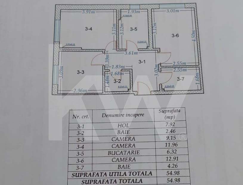 🏡 Apartament 3 camere complet mobilat și utilat – Aleea Mizil, București