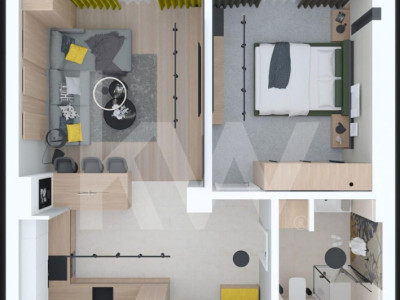 Apartament 2 camere 57,80 mp