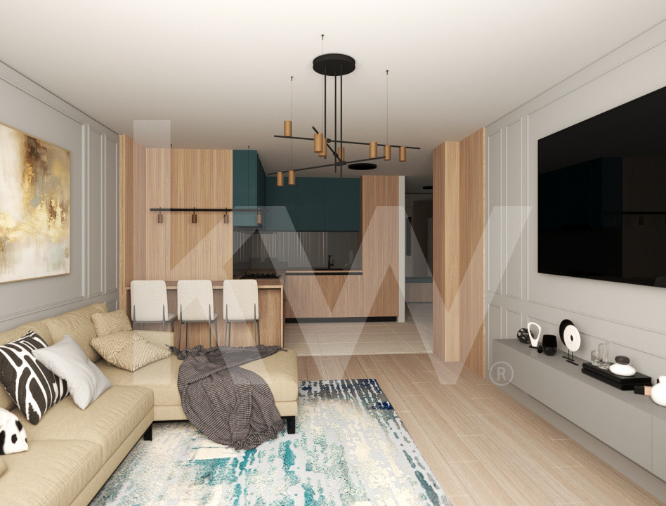 Apartament 2 camere 61,34 mp