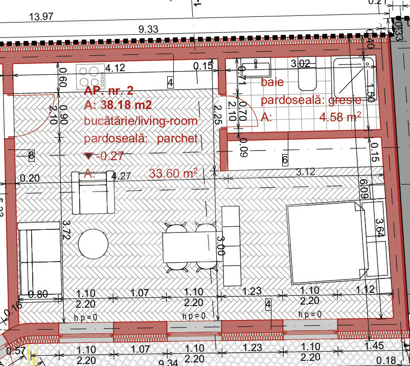 Apartament 1 camera | Parter | Curte | ULTRACENTRAL