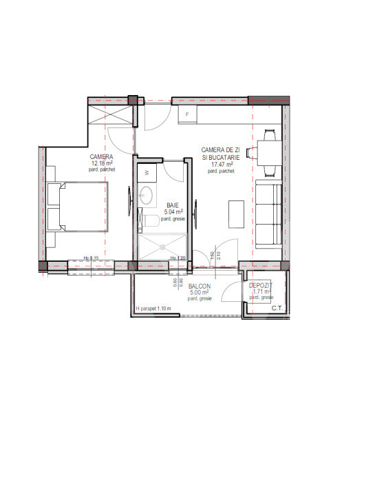 Apartament de vanzare in Sibiu - 2 camere - bloc nou, cu lift