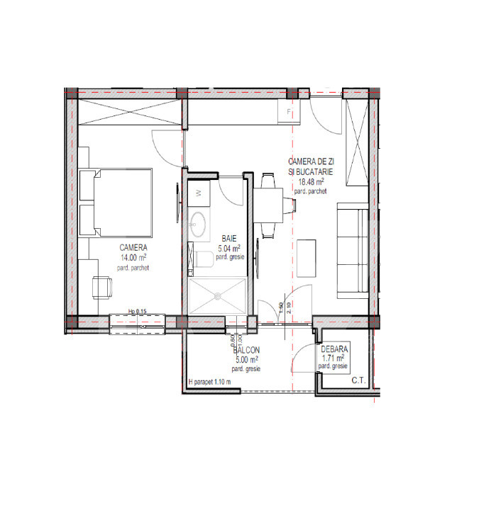 Apartament de vanzare in Sibiu - 2 camere - bloc nou, cu lift