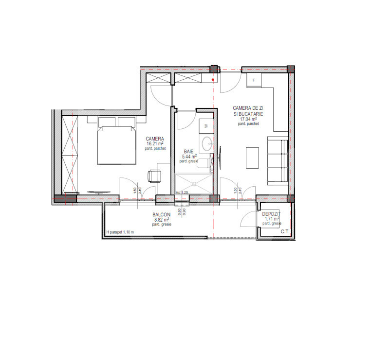 Apartament de vanzare in Sibiu - 2 camere - bloc nou, cu lift