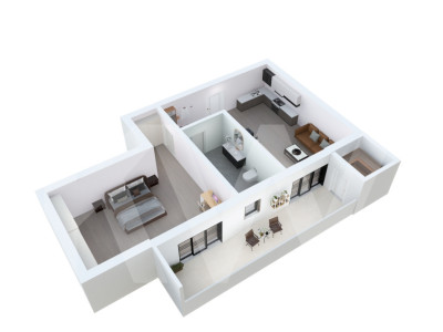 Apartament de vanzare in Sibiu - 2 camere - bloc nou, cu lift