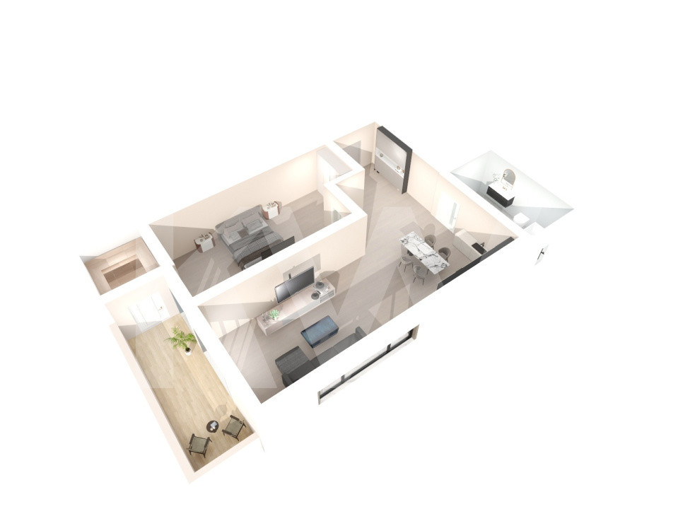 Apartament de vanzare in Sibiu - 2 camere - bloc nou, cu lift