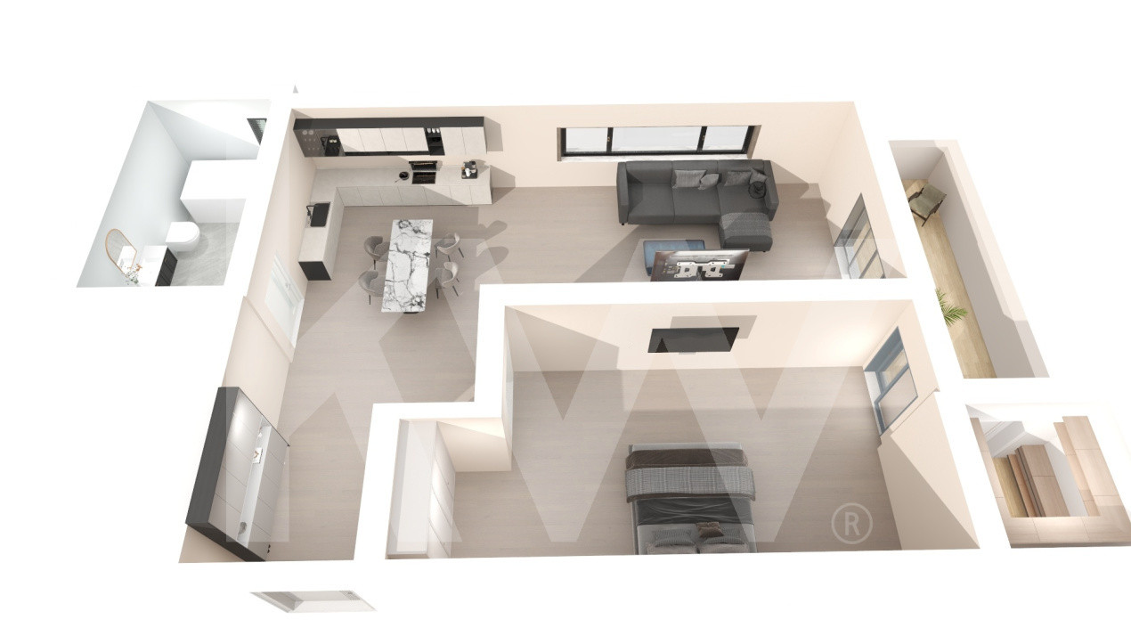 Apartament de vanzare in Sibiu - 2 camere - bloc nou, cu lift
