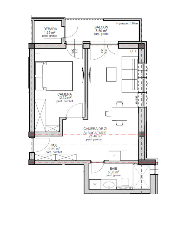 Apartament de vanzare in Sibiu - 2 camere - bloc nou, cu lift
