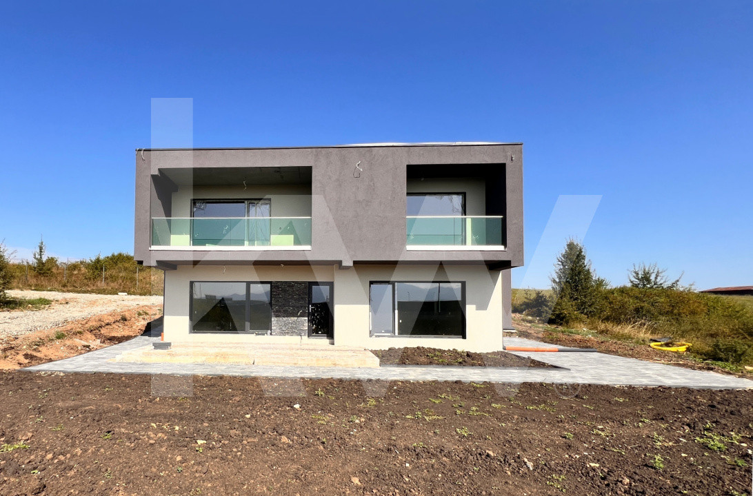 Casă Individuală Modernă–Teren 490 mp. SU 201 mp + Terasă 41 mp. Șelimbăr-Sibiu