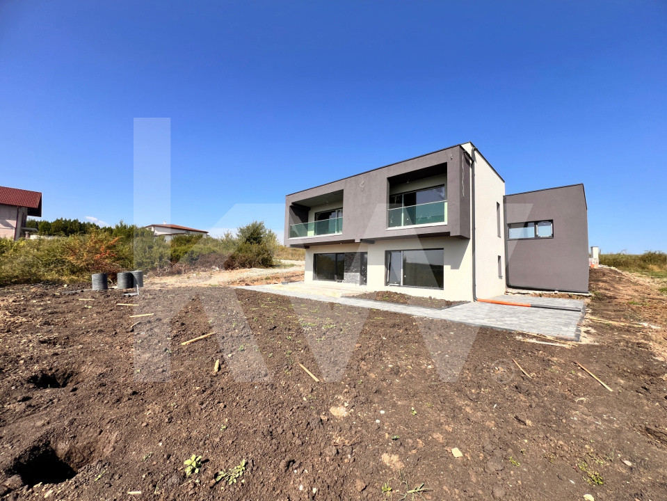 Casă Individuală Modernă–Teren 490 mp. SU 201 mp + Terasă 41 mp. Șelimbăr-Sibiu