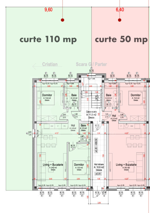 Apartament 3 camere, două băi, curte 110 mp-Natura la tine acasă! Cristian-SiBiU