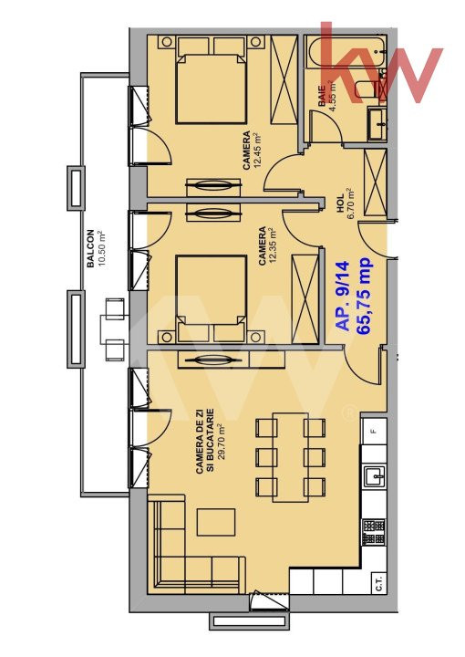 Apartament 3 camere - zona Doamna Stanca