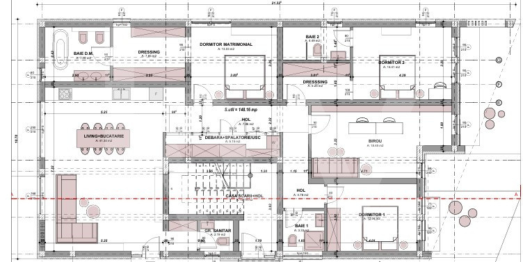 Apartament 4 camere 149mp utili ultrafinisat teren 200mp Arhitectilor