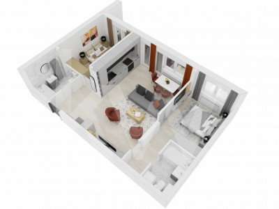 Apartament de vanzare 3 camere Sibiu Doamna Stanca 64mpu finisat cheie