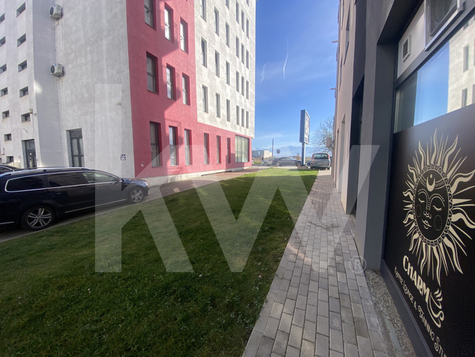 Spatiu comercial stradal 128mp terasa 120mp 8loc parcare Doamna Stanca