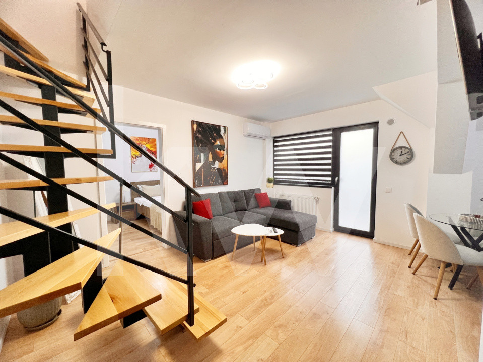 Ap. modern cu 3 cam. complet mobilat si utilat+loc de parcare-Kaufland