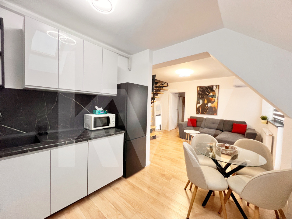 Ap. modern cu 3 cam. complet mobilat si utilat+loc de parcare-Kaufland