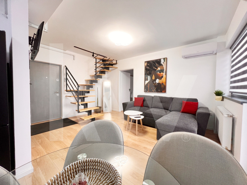 Ap. modern cu 3 cam. complet mobilat si utilat+loc de parcare-Kaufland