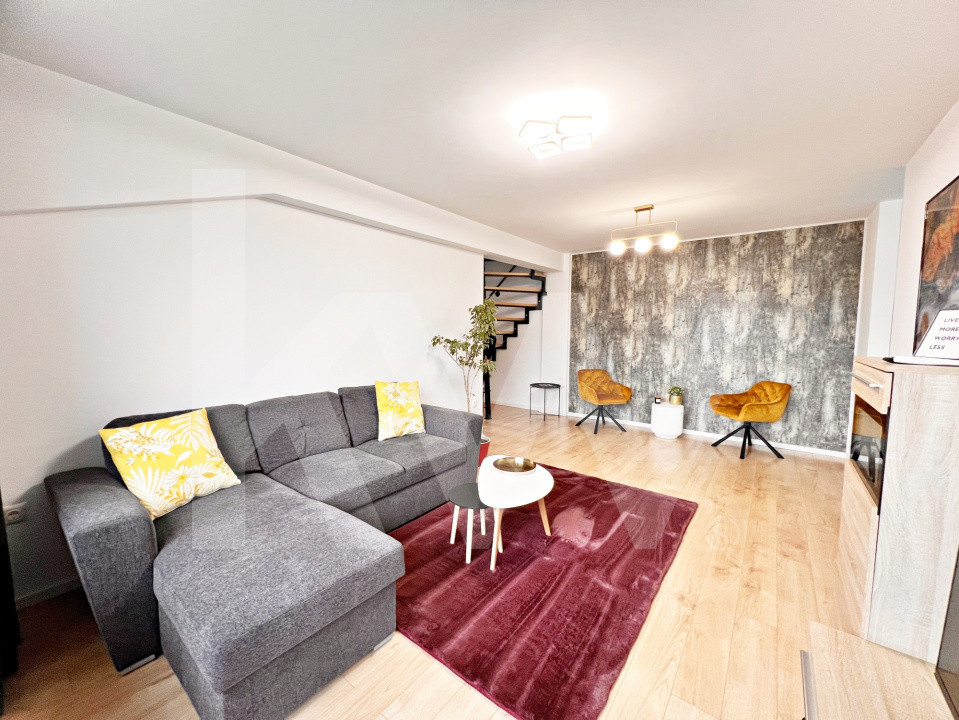 Ap. modern cu 3 cam. complet mobilat și utilat, două băi+loc de parcare