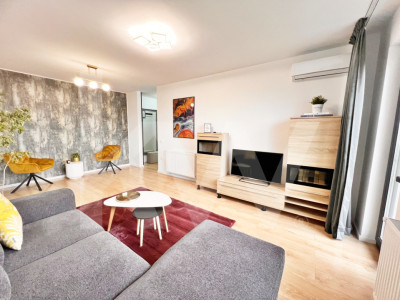 Ap. modern cu 3 cam. complet mobilat și utilat, două băi+loc de parcare