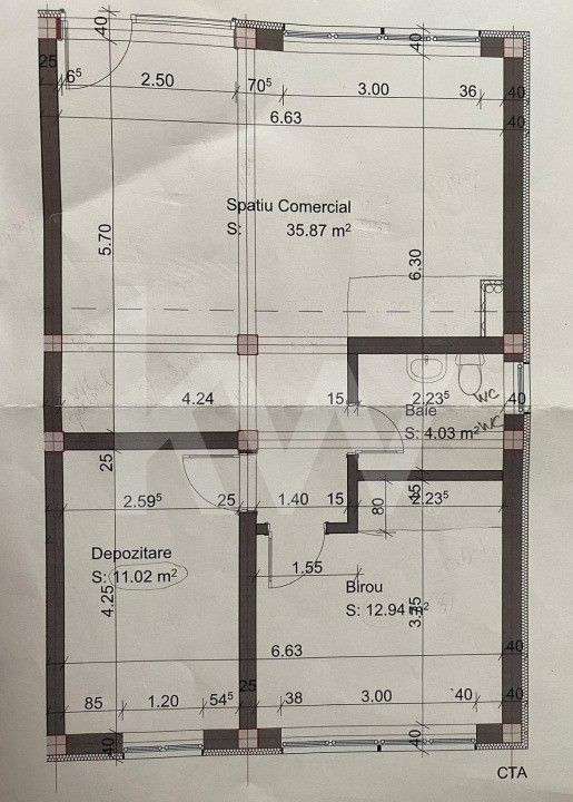 Spațiu finisat, 2 intrări, parcare – Doamna Stanca–Dedeman, disponibil acum
