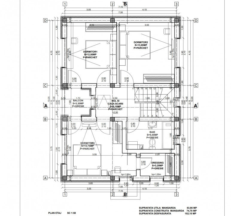 Casa 4 camere de vanzare 117 mpu teren liber 230mp Sibiu in Sura Mica