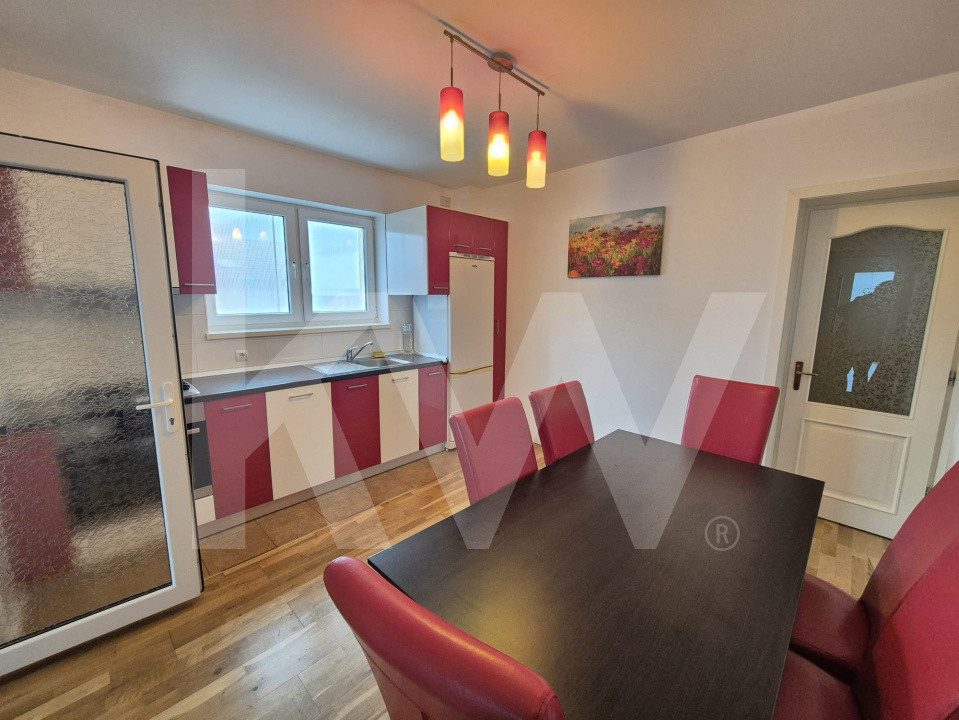 CASĂ INDIVIDUALĂ de închiriat – 330 mp, 8 camere, 5 băi, garaj dublu, grădină 