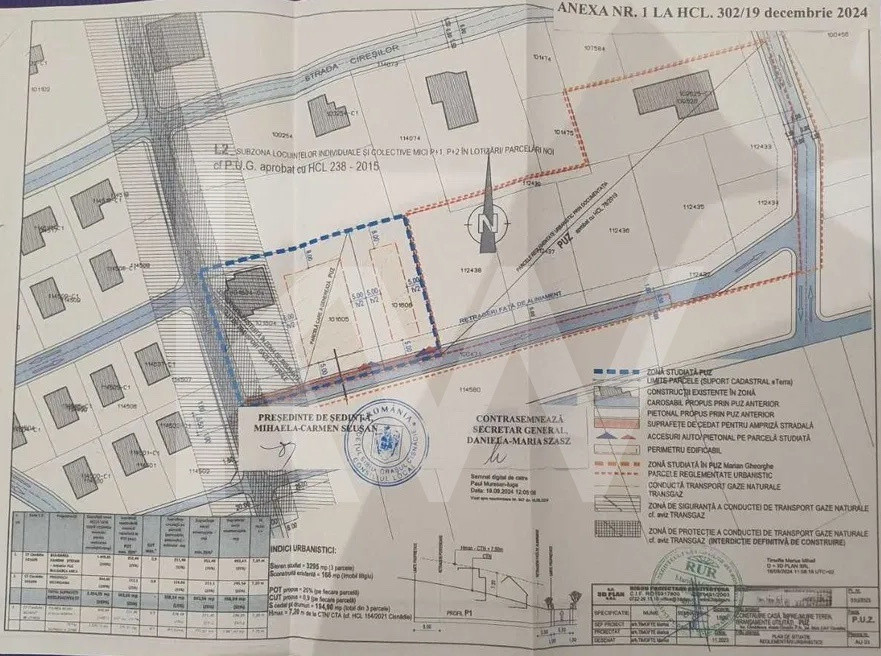 Teren intravilan de 1409 mp cu PUZ - Cisnadioara