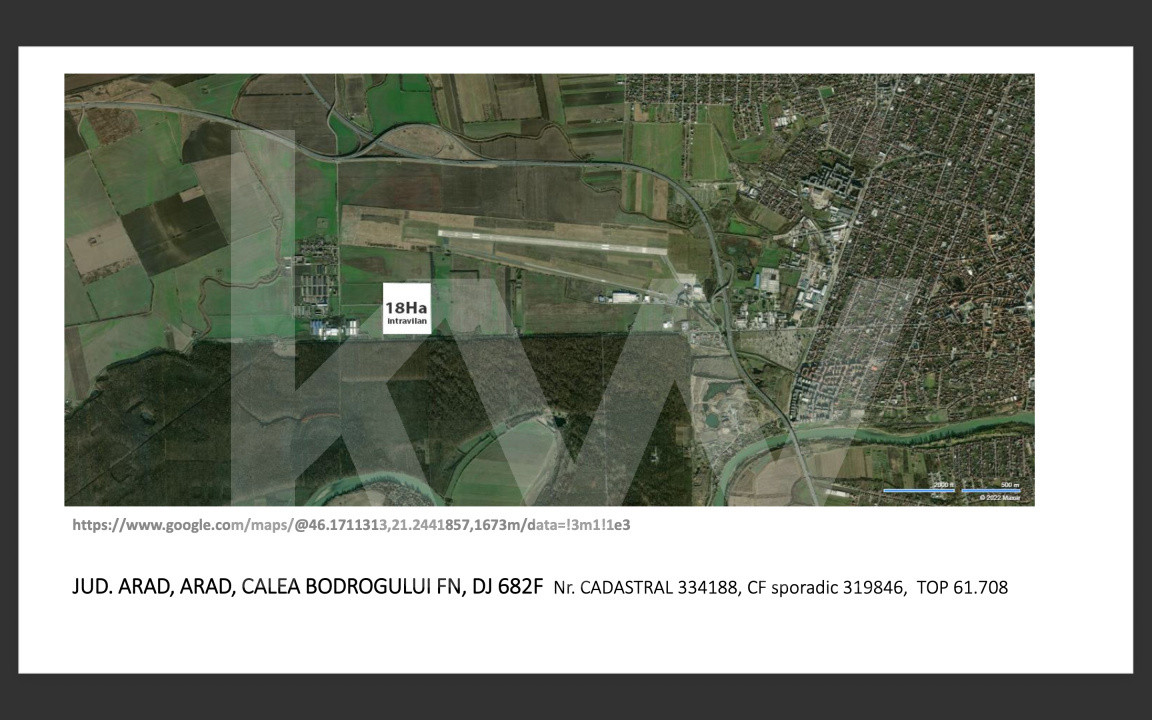 18 Ha intravilan in orasul Arad - langa aeroport