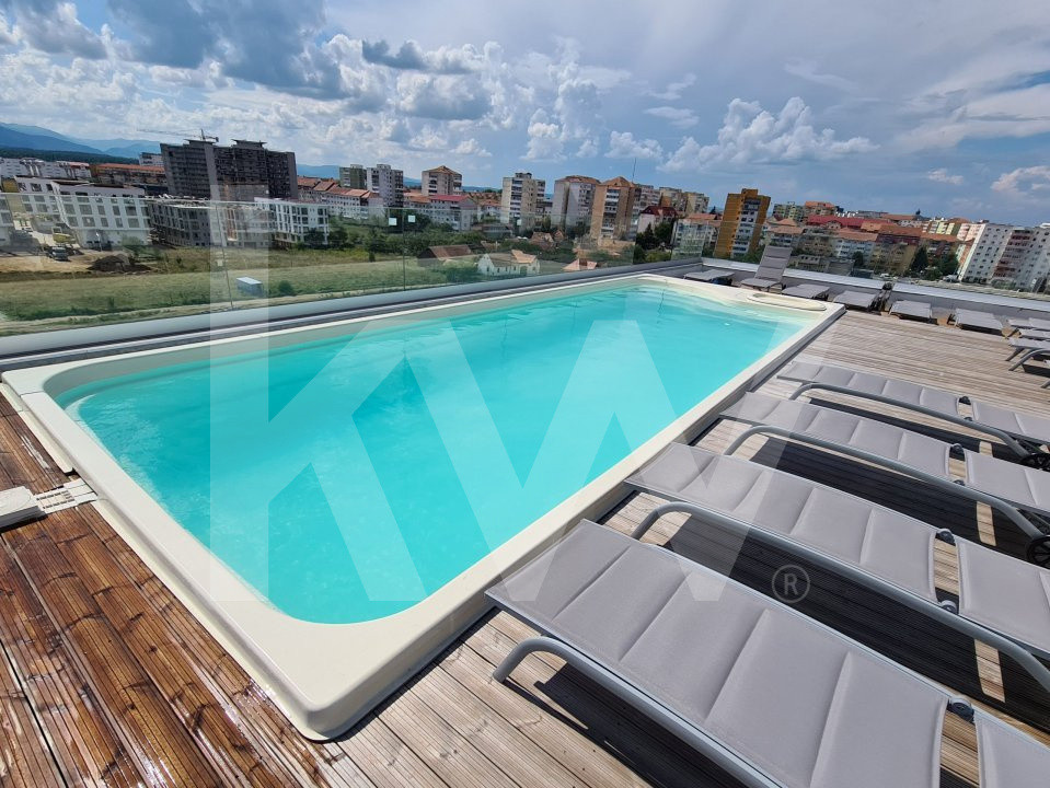 Apartament de lux de inchiriat 3 camere cu piscina exterioara in Sibiu