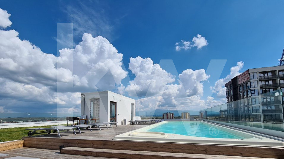 Apartament de lux de inchiriat 3 camere cu piscina exterioara in Sibiu