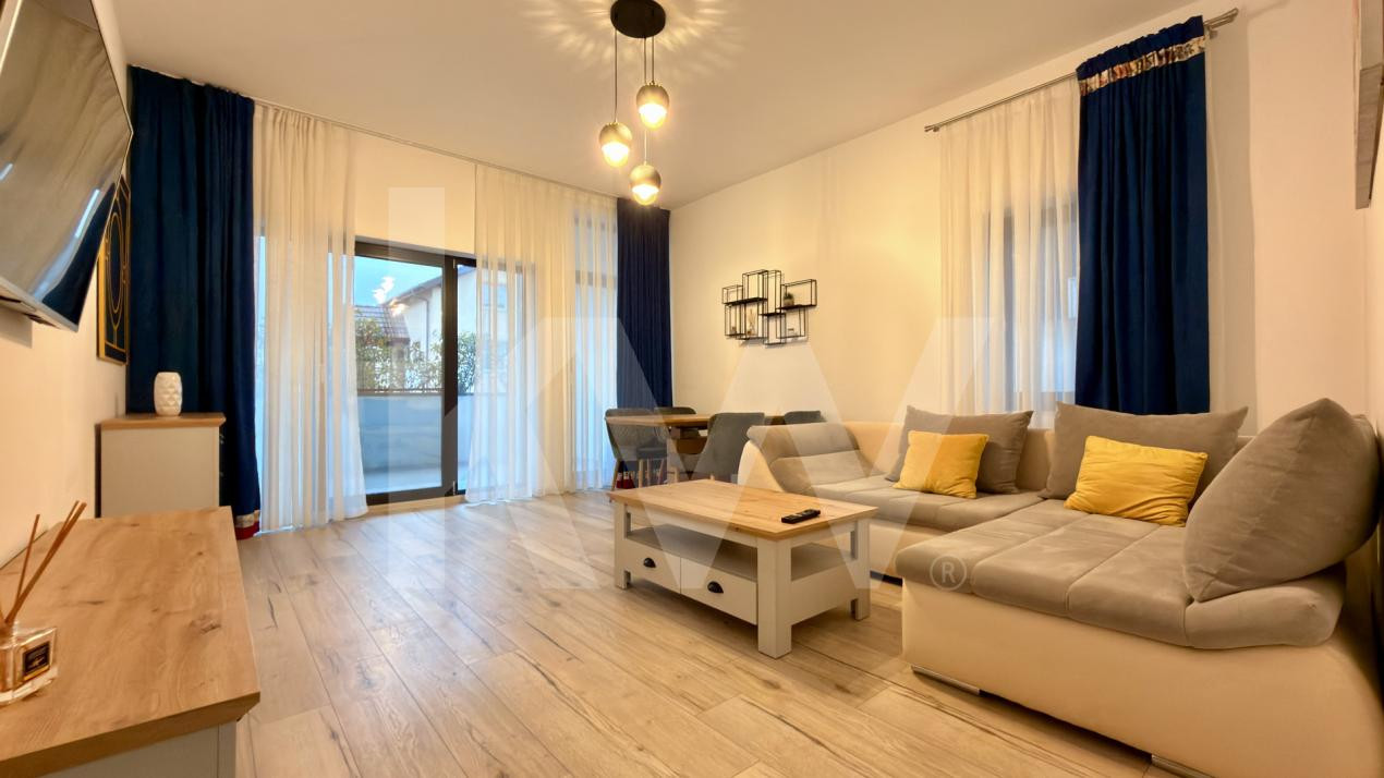 Apartament la parter cu curte privată, terase și două locuri de parcare