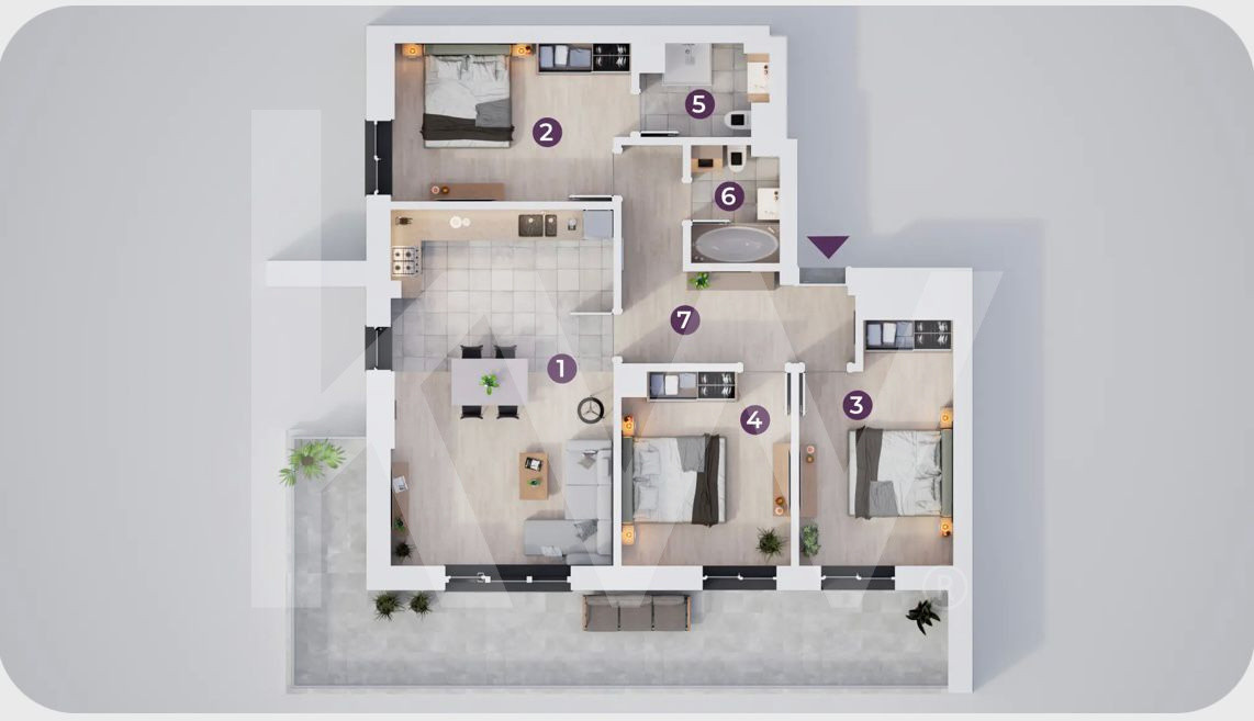 Apartament 4  camere