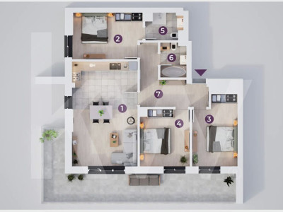 Apartament 4  camere