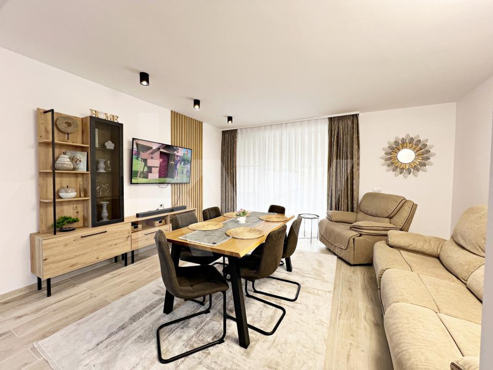 Casa nouă 4 cam. modernă, mobilată și utilată, curte. 10 min. de Sibiu 