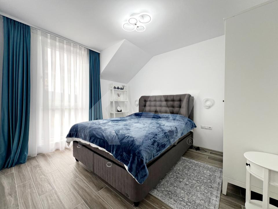 Casa nouă 4 cam. modernă, mobilată și utilată, curte. 10 min. de Sibiu 