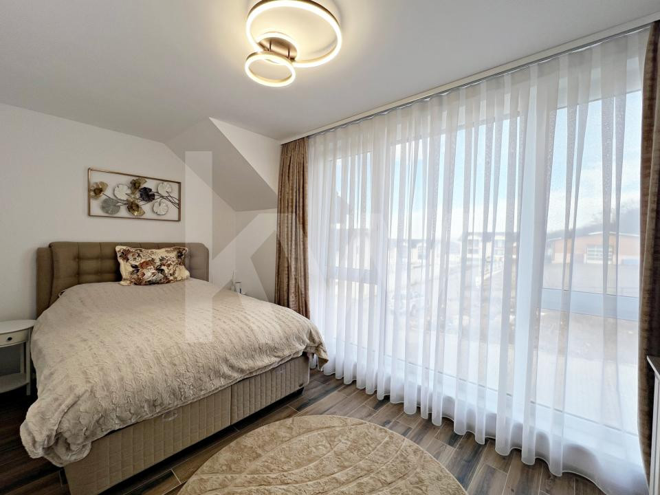 Casa nouă 4 cam. modernă, mobilată și utilată, curte. 10 min. de Sibiu 