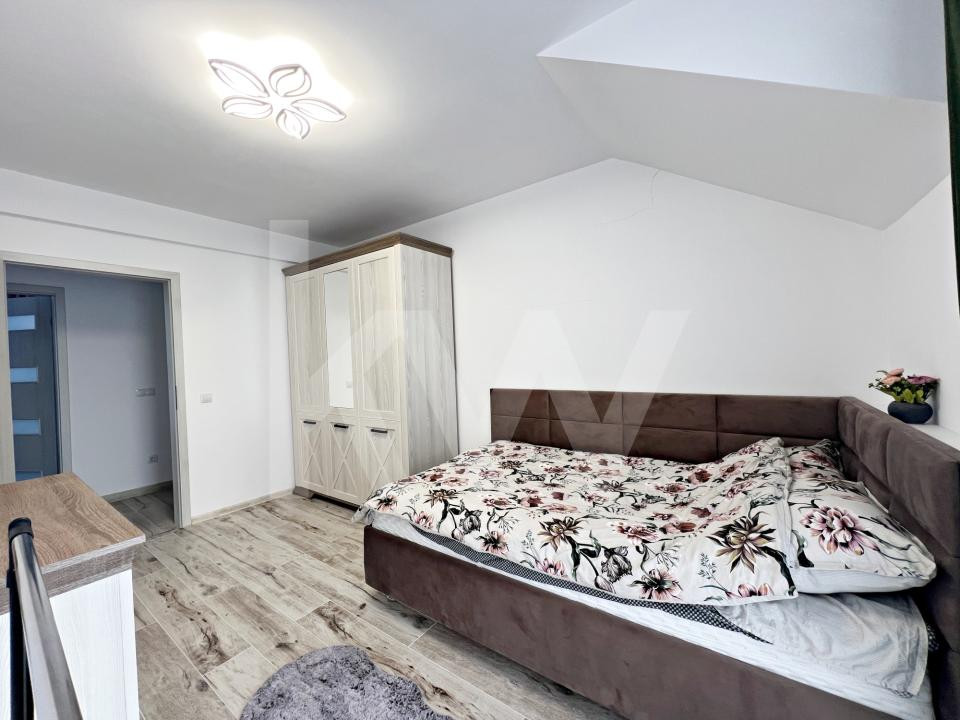 Casa nouă 4 cam. modernă, mobilată și utilată, curte. 10 min. de Sibiu 