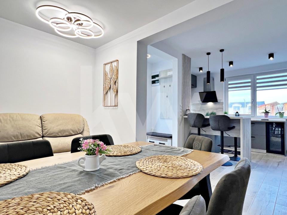 Casa nouă 4 cam. modernă, mobilată și utilată, curte. 10 min. de Sibiu 