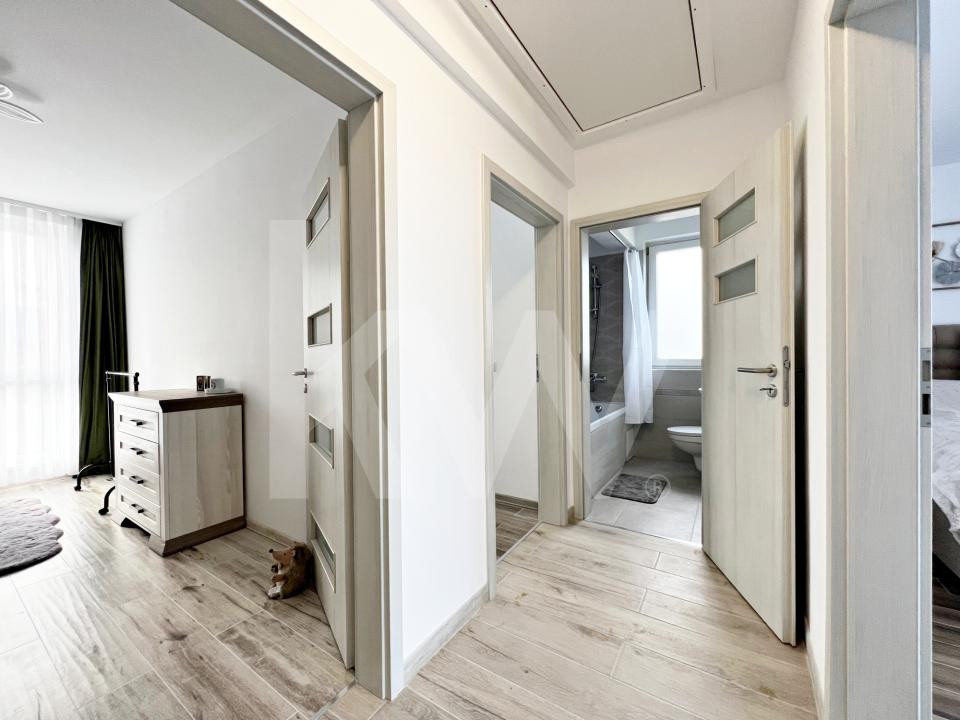 Casa nouă 4 cam. modernă, mobilată și utilată, curte. 10 min. de Sibiu 