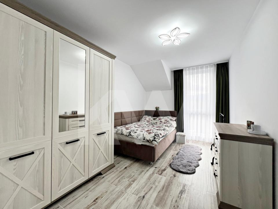 Casa nouă 4 cam. modernă, mobilată și utilată, curte. 10 min. de Sibiu 