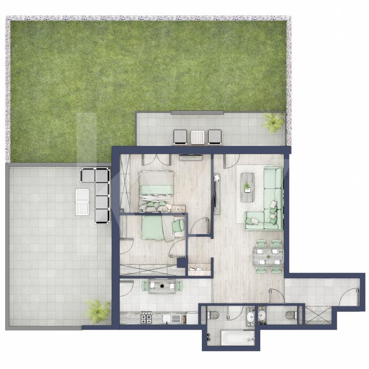 Apartament 3 camere, Parter, intabulare vara 2026