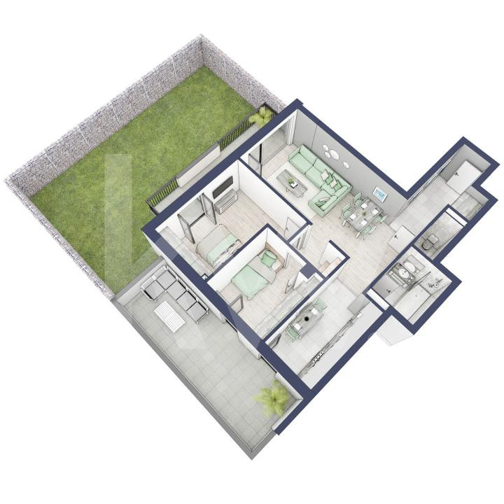 Apartament 3 camere, Parter, intabulare vara 2026