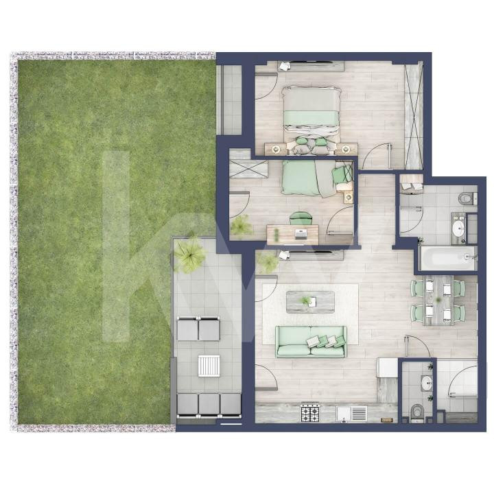 Apartament 3 camere, Parter, intabulare vara 2026