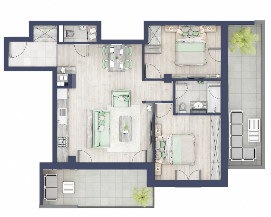 Apartament 3 camere, Parter, intabulare vara 2026